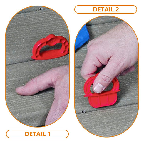 UKCOCO 12pcs Deck Board J ig, Deck Board Spacer 1/4 Deck Spacer Decking Board Spacer Rings Shims Decor Tools Plastic Mezzanine for PVC Composite, ...