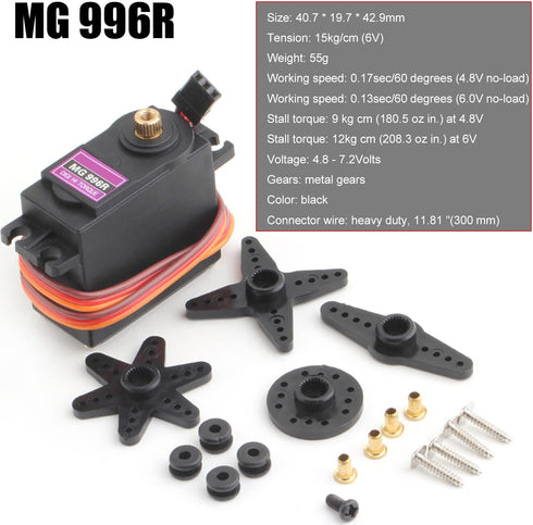 Premium Mechanical Arm Claw with Servo for Robot Hand, Black Metal Robot Gripper Kit, RC Fingers Paw DIY Robotic Part Manipulator Clamp for Arduin...