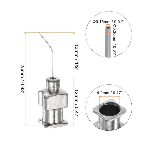 24pcs Blunt Tip Dispensing Needle 30 Gauge 1/2" 45 Degrees Bent Flow Design Bent Dispensing Tips with Luer Lock & Storage Box for Adhesive Glue Di...