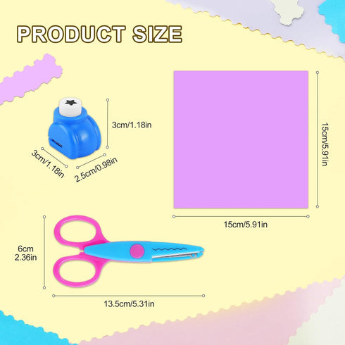 UCEC 42 Pack Craft Scissors Decorative Edge, Hole Punch Shapes Craft, Cardstock Paper for DIY Art, Crafts, Scrapbook, Card Making, School Supplies...