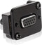 QIANRENON DB15 Panel Mount Straight Through Connector VGA Female to Female Panel Socket Converter 3 Row 15 Hole VGA Panel Coupler, Transmits Analo...