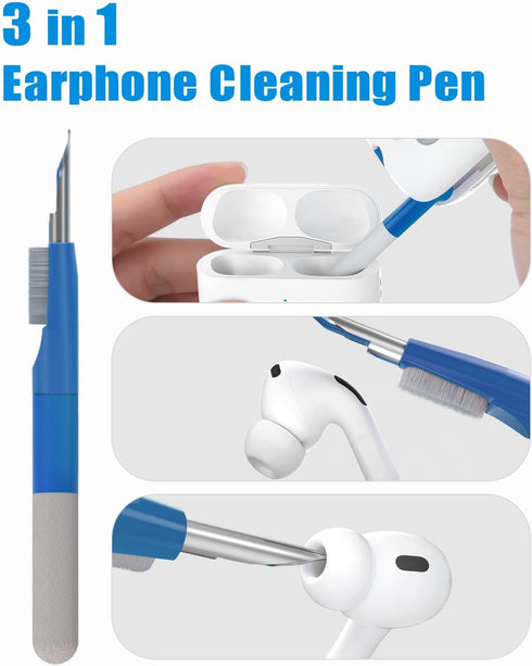 Keyboard Cleaner, 12-in-1 Phone Cleaning kit, Electronics Cleaning Brush Tool for Computer, PC Monitor,TV Camera Lens with 3ml Spray Cleaning Bott...