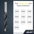 Alpen Wood Drill Bit 4 mm metric for Hard and Soft Wood - Extra Sharp Edges for Precise Holes and Effortless Drilling - Durable Drill Bit Kit for ...