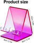 Acrylic Cell Phone Stand, Portable Phone Holder for Desk Universal Stand Holder with Non-Slip Dock for Home Kitchen Office Bathroom (Purple)...