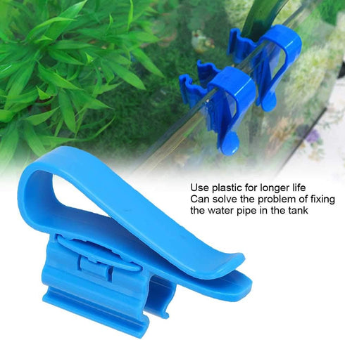 5Pcs/Set Fish Tank Hose Holder Plastic Fish Tank Water Pipe Clamp Fish Tank Water Clip For Fish Tank And Aquarium(blue)...