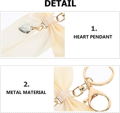 Bow Keychain Ribbon Keychain Charm Bowknot Keyring Bowknot Keychains Bow Bag Charm Decorative Purse Charms for Women...