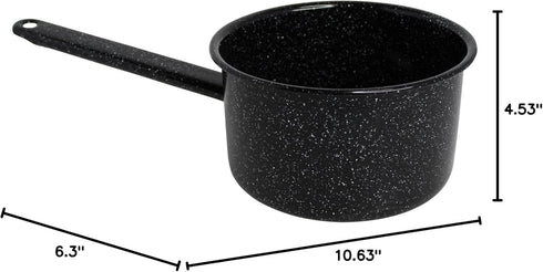 Mirro 1 Quart Enamel Sauce Pan with Speckled Finish...