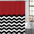 Vandarllin Red Black and White Chevron - Extra Long 72x84 Inches Shower Curtain Custom Made...