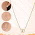 Gold Dianty Butterfly Pendant Necklace Earrings Set for Women Gold Chain Boho Beach Simple Necklace Stud Earrings Minimalist Charm Jewelry Cute Bu...