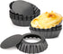 12 pcs Egg Tart Molds, 3" Mini Tart Pans Removable Bottom, Cupcake Cake Muffin Mold Tin Pan Baking Tool, Reusable Quiche Bakeware Carbon Steel for...