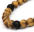 MILAKOO 2Pcs Lava Rock Stone Beads Essential Oil Diffuser Bracelet for Men Women Wood Beads Bracelet...