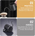 Coffee Pot Whistling Teapot Coffee Drip Pot Pour over Coffee Maker Stovetop Whistling Kettle Long Spout Kettle Whistling Teakettle Tea Strainer Go...