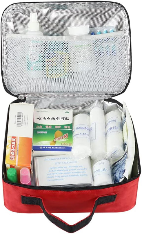 Gatycallaty First Aid Bag Empty Emergency Treatment Medical Bags Multi-Pocket for Home Office Car Traveling Hiking Trip (Medium)...