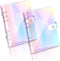 2 PCS A5 Rainbow Soft PVC Notebook Cover, Refillable Paper PVC Binder, Loose Leaf Personal Planner Binder (2 Rainbow)...