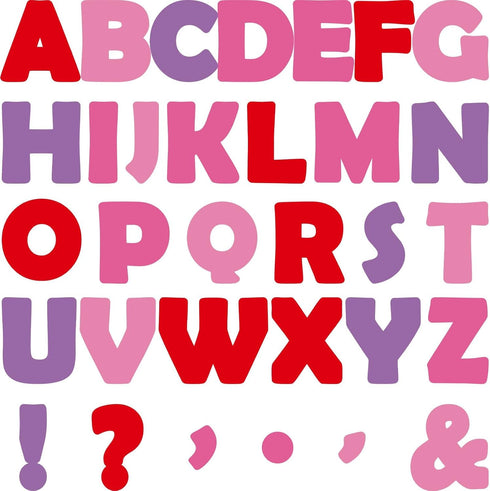 150 PCS Large 7" Font Valentines Bulletin Board Letters and Punctuation Cutouts Set, Valentine's Day Pink Red Letters Bulletin Board Decoration fo...