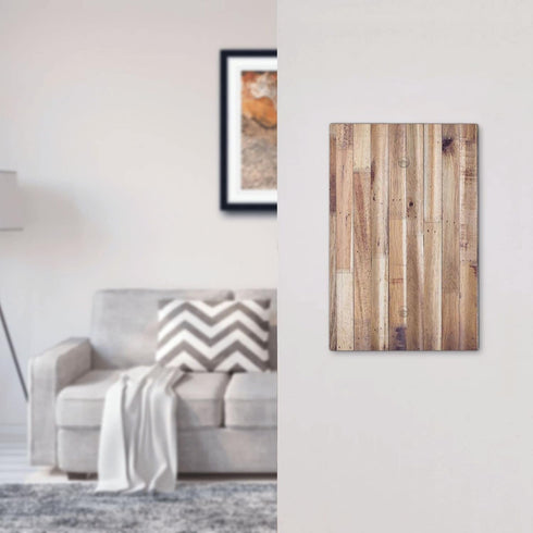 Rustic Country Plank Brown Old Wood Single Blank Light Switch Cover 1 Gang No Device Wall Plate Decorative Electrical Switchplate Faceplate for Ba...