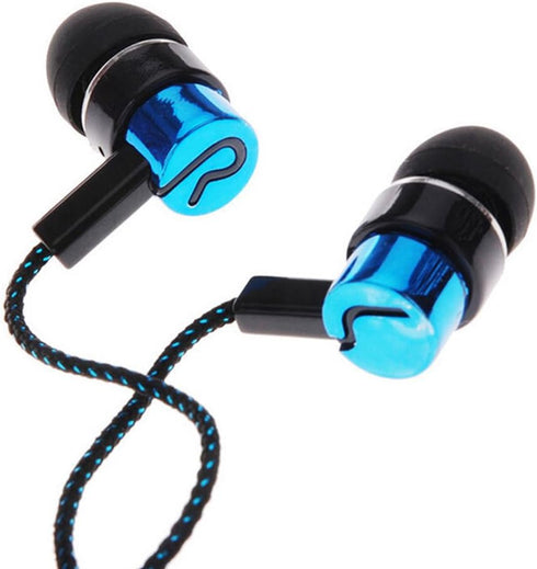4 Pack Wired Earbuds 3.5MM 3 Pole Stereo Earphone in-Ear Headphone Without MIC 1Meter Braided Cord Headset for MP3 Cassette Recorder CD Player Mus...