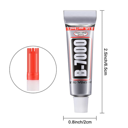 40 Pieces B-7000 Adhesive Multi-Function Glues Paste Adhesive in 3ml for DIY Craft Glass, Wooden, Manicure, Jewelry Making Supplies...