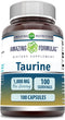 Amazing Formulas Taurine Supplement | 1000 Mg per Serving | 100 Capsules | Non-GMO | Gluten-Free | Made in USA...