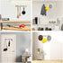 Coat Rack Wall Mounted Adhesive & Screw in, Stainless Steel Metal Coat Hooks for Door, Hook Rail with 6 Round Hangers for Hanging Hat Towels Cloth...