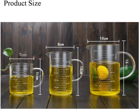 Borosilicate Glass Measuring Cup with Spout 350ml Clear...