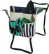 Garden Kneeler Tools Bag, Blue White Stripes, Oxford Cloth, 31x30cm...