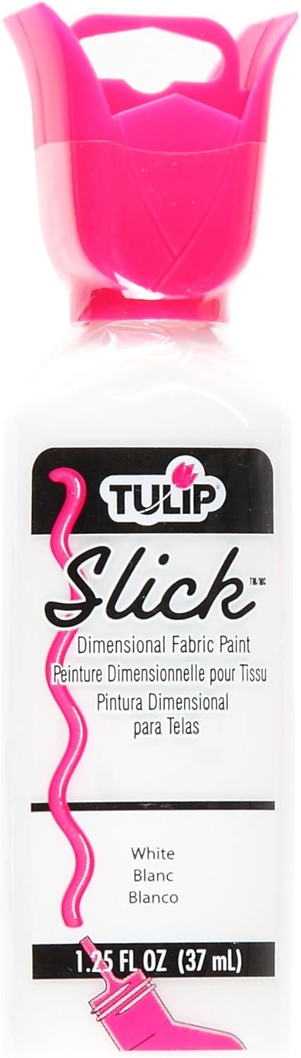 Tulip Dimensional Fabric Paint 1-1/4 Ounces-Slick-White...