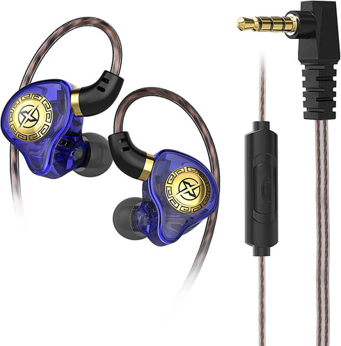 FEDAI Wired Earphones with Microphone X1 in Ear Monitors Headphones Earbud IEM Comfortable,Earfins,3.5mm Plug for Computer Mobile PC Game,Sport Ea...