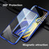 Jonwelsy Compatible with Samsun Galaxy Note 10+ 5G (6.8 inch) Case, 360 Degree Front and Back Transparent Tempered Glass Cover, Strong Magnetic Ad...