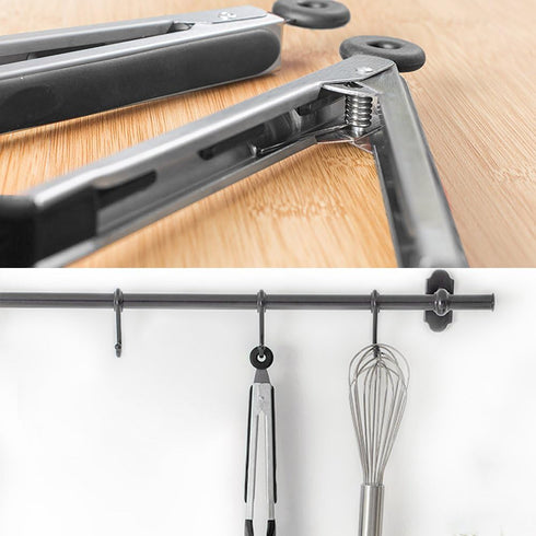 Kitchen Tongs 9 inches and 12 inches Fish Spatula Stainless Steel Locking with Silicone Tips Cooking Salad Buffet BBQ Serving Tongs Heat Resistant...
