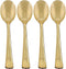 Dynasty Collection, Gold Plastic Spoons- Count Of 20 - Stunning Design, Perfect for Weddings, Birthdays, Themed Events, Special Occasions, & More...