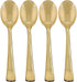 Dynasty Collection, Gold Plastic Spoons- Count Of 20 - Stunning Design, Perfect for Weddings, Birthdays, Themed Events, Special Occasions, & More...