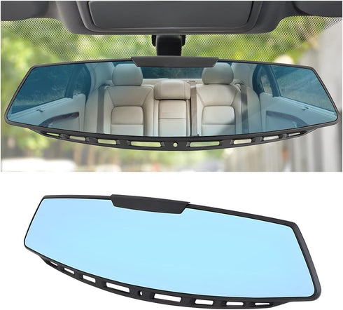 8sanlione Car Rearview Mirrors, Interior Clip-on Panoramic Rear View Mirror for Car, Wide Viewing Range, 12 inch HD Universal Use for Cars, SUVs, ...