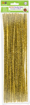Krafty Kids GC025B 35 Piece Tinsel Chenille Stems Glitter Pipe Cleaners, 6mm by 12", Gold...