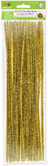 Krafty Kids GC025B 35 Piece Tinsel Chenille Stems Glitter Pipe Cleaners, 6mm by 12", Gold...