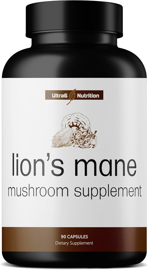 Organic Lions Mane Capsules - Lions Mane Supplement with Reishi, and Cordyceps - Immune Health & Cognitive Supplement - Mushrooms & Lion's Mane Mu...