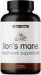 Organic Lions Mane Capsules - Lions Mane Supplement with Reishi, and Cordyceps - Immune Health & Cognitive Supplement - Mushrooms & Lion's Mane Mu...