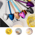Rolin Roly 7Pcs Colourful Shovel Spoons Coffee Teaspoons Stainless Steel Dessert Spoon Set Rainbow Dinner Spoons Cute Demitasse Scoop for Stirring...