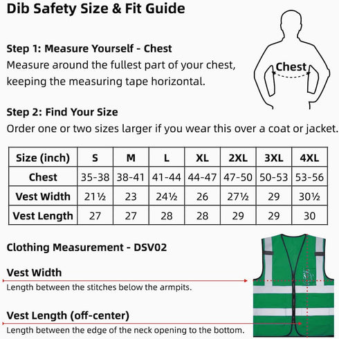 Reflective Vest High Visibility with Pockets and Zipper, Green L...