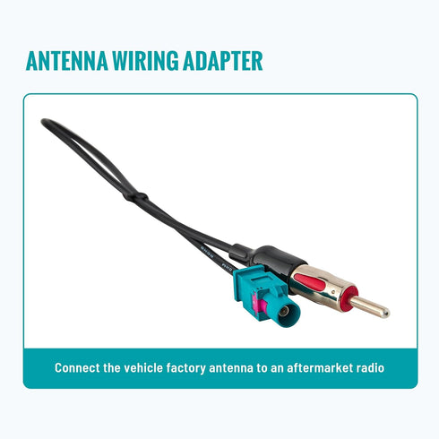 Stereo Radio Wire Harness with Antenna Adapter Compatible with BMW 2000-2010/Volkswagen 2004-2015/Mercedes-Benz Sprinter 2007-2015, Aftermarket Ra...