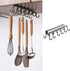 Cups Storage Hooks, Kitchen Utensil Hanging with 6 Hooks, Cup Holder Hanger Hook Rack Holder Under Cabinet Closet without Drilling(Black)...