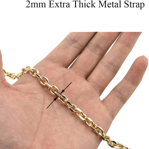 HAHIYO Mini Pochette Purse Chain Strap Thin Wide 6mm for LV Length 43.3 inches Thick 2mm Shiny Gold for Shoulder Cross Body Sling Handbag Wallet C...