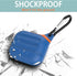 Compatible with for Airpods Pro 2nd/1st Generation Waterproof Case, Anti-Lost Portable Silicone Cover Protective Skin, Blue......