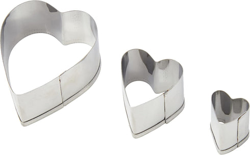KitchenCraft Sweetly Does It Fondant Cutters, Heart Shaped, Stainless Steel, Set of 3...