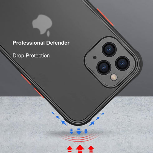 ZEZHOU Design for iPhone 11 Pro Max Phone Case, Shockproof Military Grade Drop Protection, Protective Hard Back Slim Translucent Matte Case for iP...