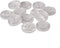 Mibo 12pcs Polyester Shirt Button - 4 Hole - Streaky Pearl Effect - 18L(11mm) - White...