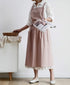 Cotton Pleated Apron Retro Waterdrop Proof Garden Cleaning Pinafore Dress...