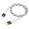14 AWG Speaker Cable Wire with Gold-Plated Banana Tip Plugs (3 Feet) - 99.99% Oxygen-Free Copper (OFC) - in-Wall CL2 Rated, Heavy Duty Braided - W...