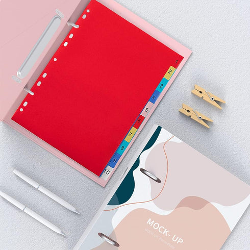 12 Tab Binder Dividers 3 Ring Plastic Binder Dividers with Tabs, Multicolor Notebook Dividers for 2/3/4/11 Ring Binders, Letter Size (8.2×11.6 Inc...