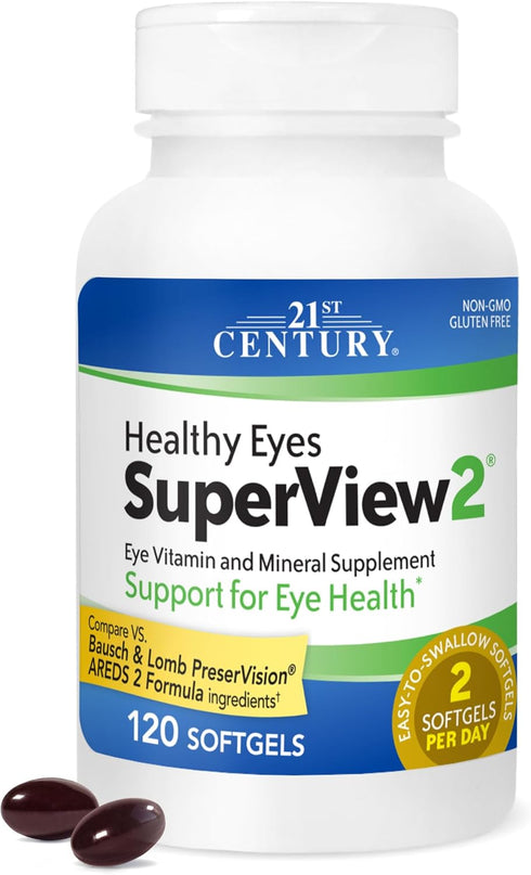 21st Century Healthy Eyes SuperView 2 Softgels, 120 Count...